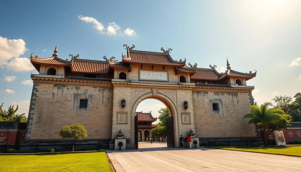 Generate an image of the Imperial City gate in Hue, Vietnam