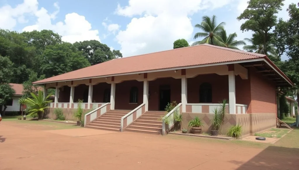 Generate an image of the Ituri Museum's exterior in Bunia, Democratic Republic of Congo.