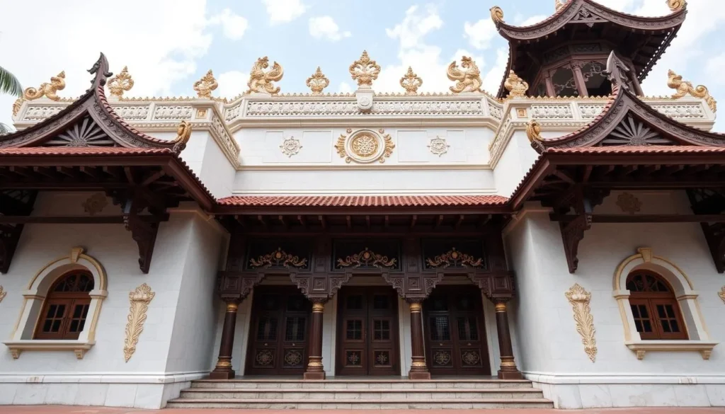 Generate an image of the Iyi-Ukwu Palace facade, showcasing its traditional architecture.