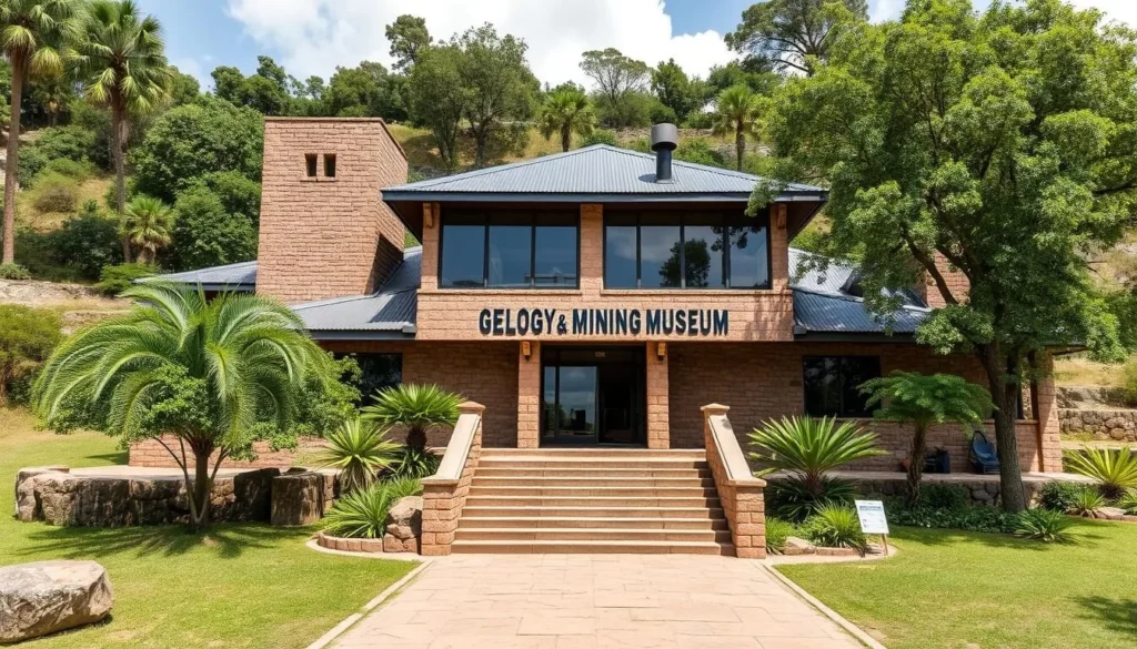 Generate an image of the Likasi Geology and Mining Museum exterior