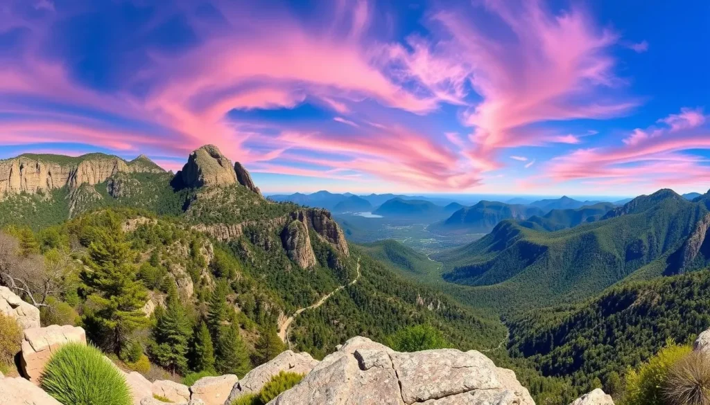 Generate an image of the Lookout Point Trail with a panoramic view of Hetch Hetchy Valley