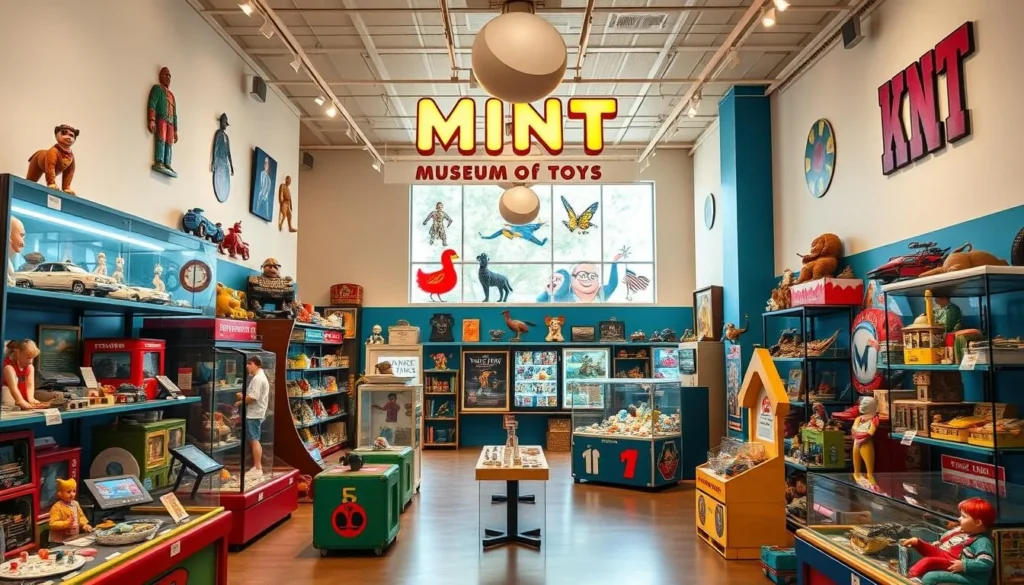 Generate an image of the MINT Museum of Toys' interior