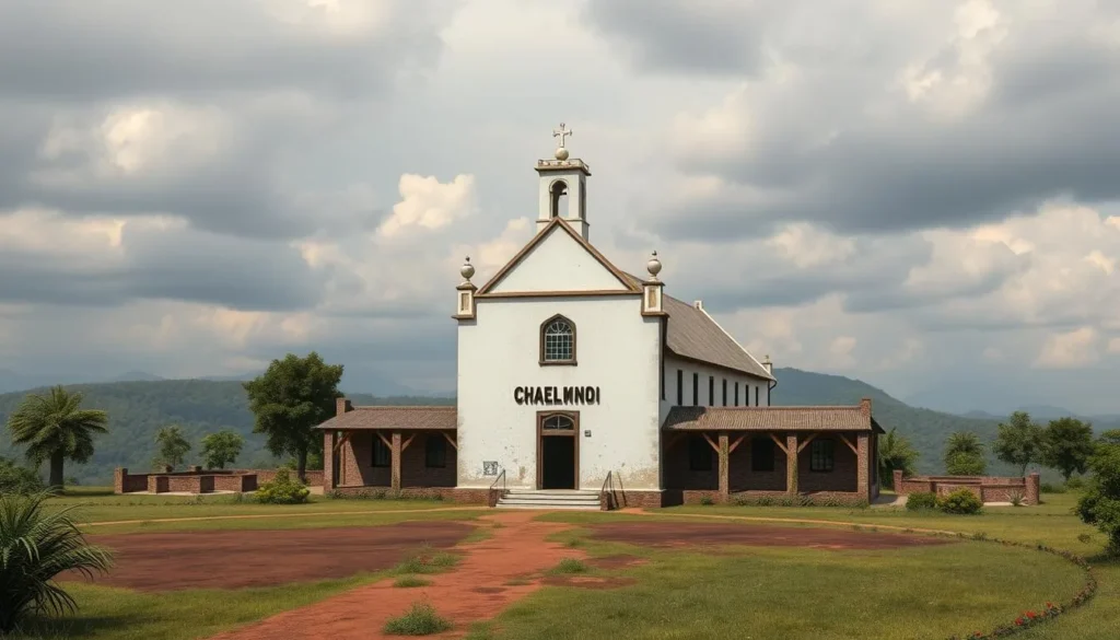 Generate an image of the Mikalayi Mission Historical Site in Kananga, Democratic Republic of the Congo.