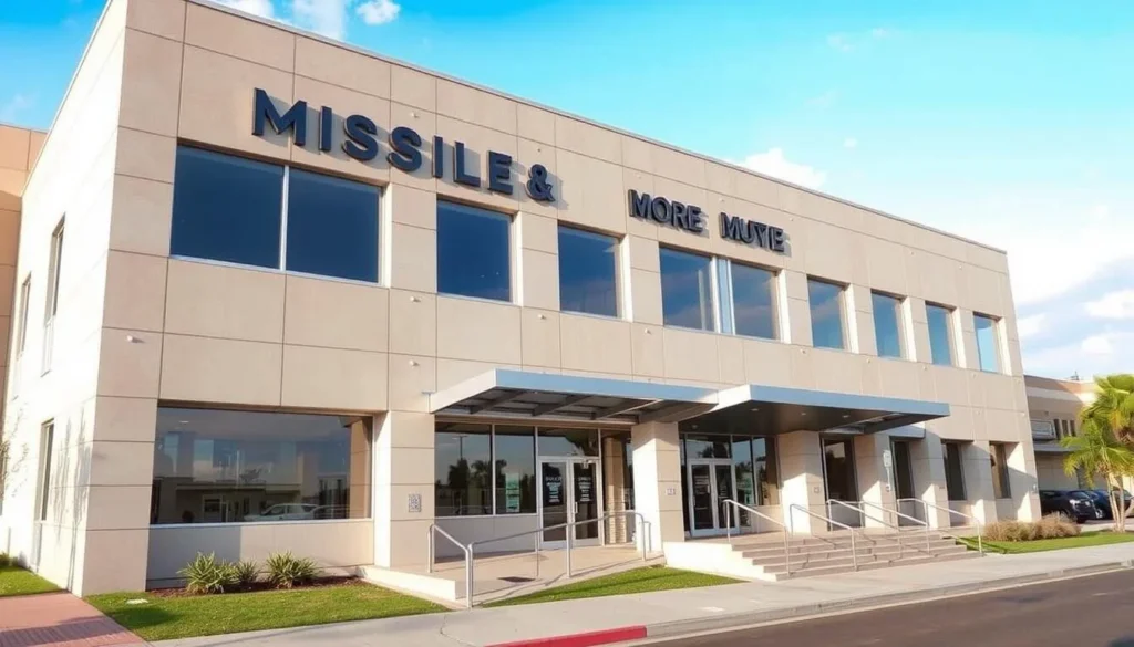Generate an image of the Missiles and More Museum's exterior, showcasing its unique architecture.