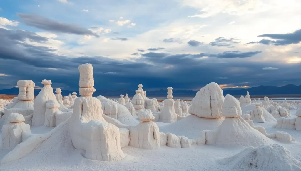 Generate an image of the Mono Lake Tufa State Natural Reserve with its distinctive tufa formations.