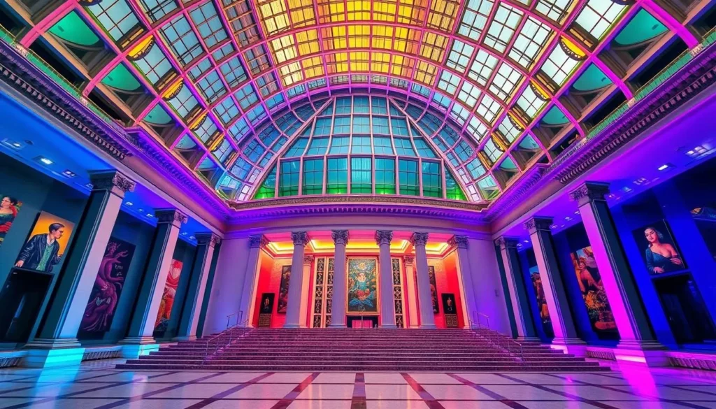 Generate an image of the National Gallery Singapore, featuring the world's largest public collection of Singaporean and Southeast Asian art.