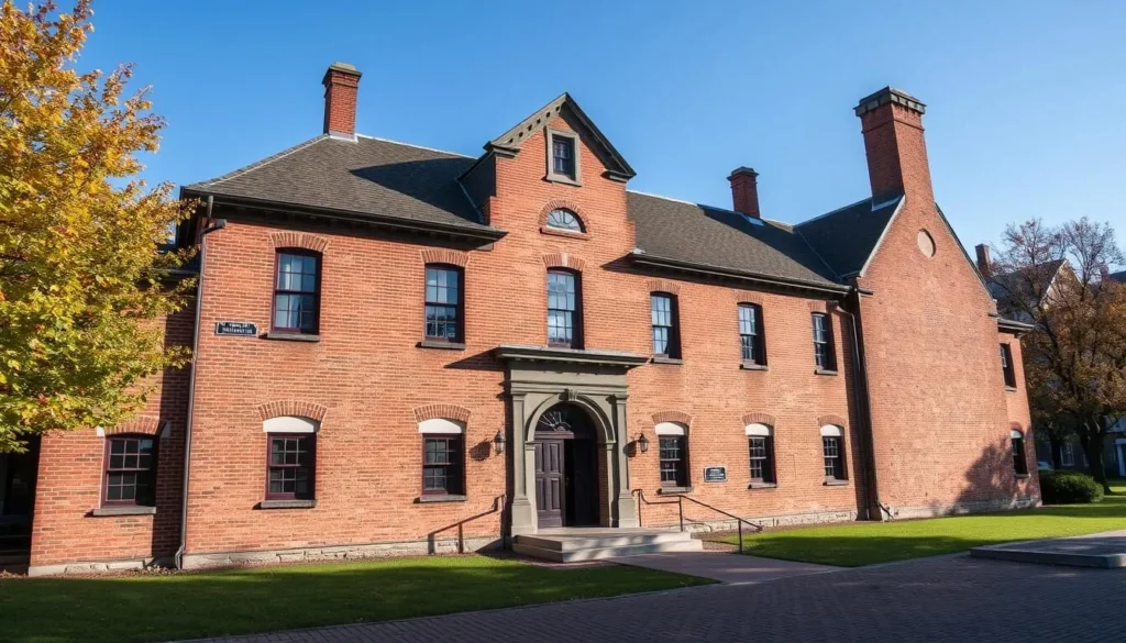 Generate an image of the Old Barracks Museum in Trenton, New Jersey, showcasing its 18th-century architecture.