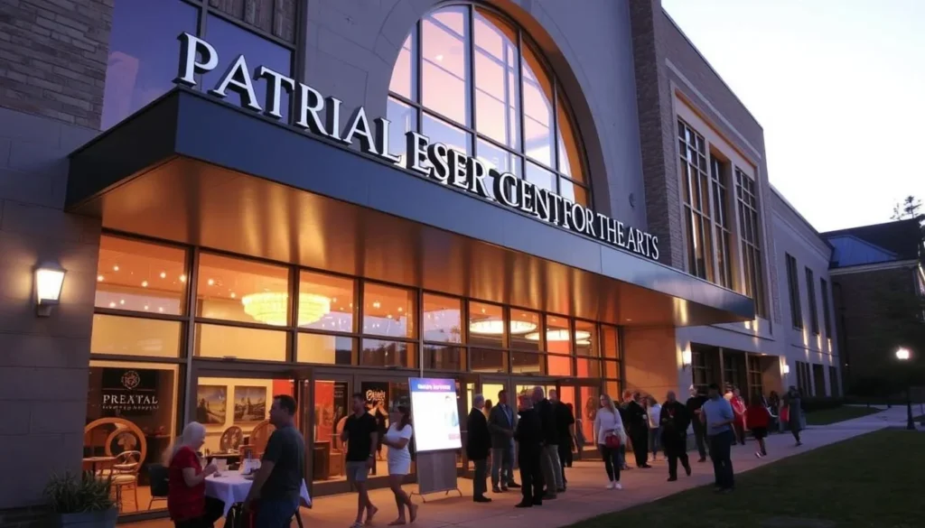 Generate an image of the Patricia Reser Center for the Arts exterior or a notable event held there.