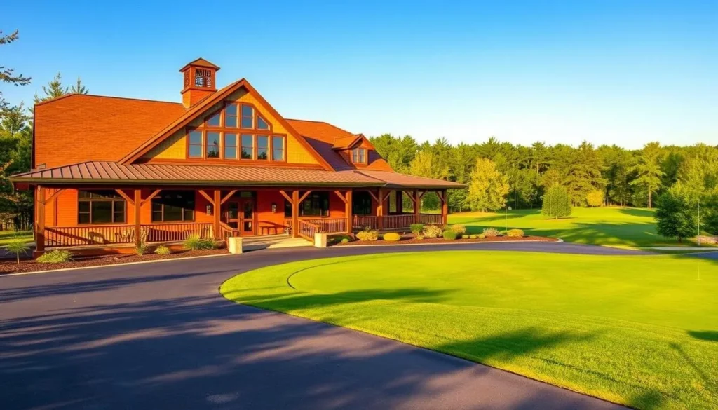 Generate an image of the Peacock Gap Golf Club's clubhouse or a scenic view of the golf course.