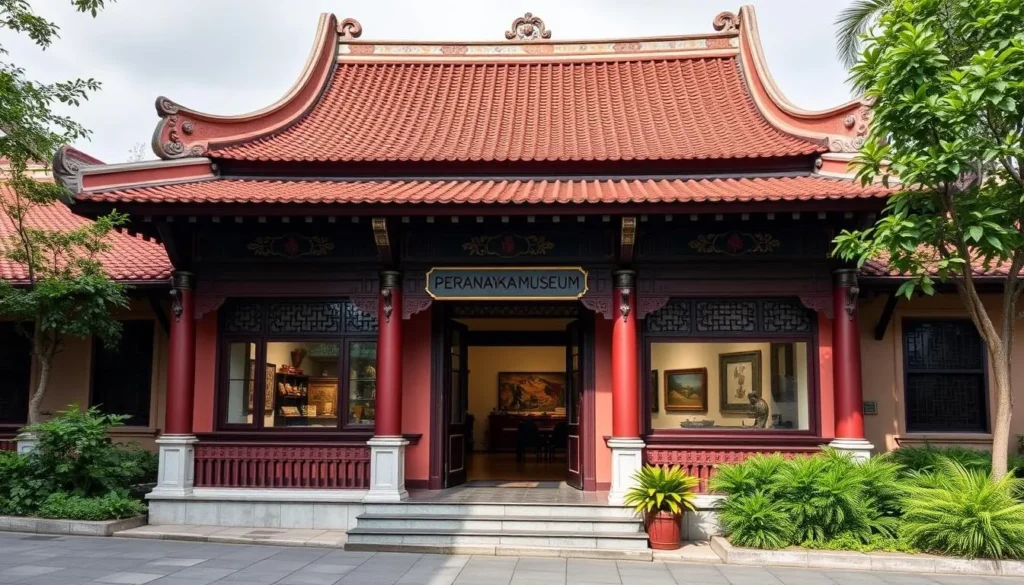Generate an image of the Peranakan Museum's exterior or a notable exhibit.