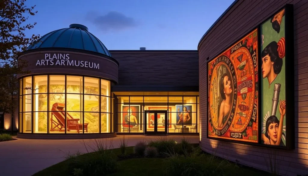 Generate an image of the Plains Art Museum's exterior or a notable artwork within its collection.
