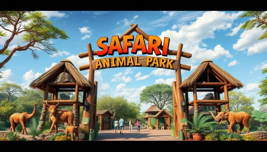 Generate an image of the Safari Wild Animal Park's entrance.
