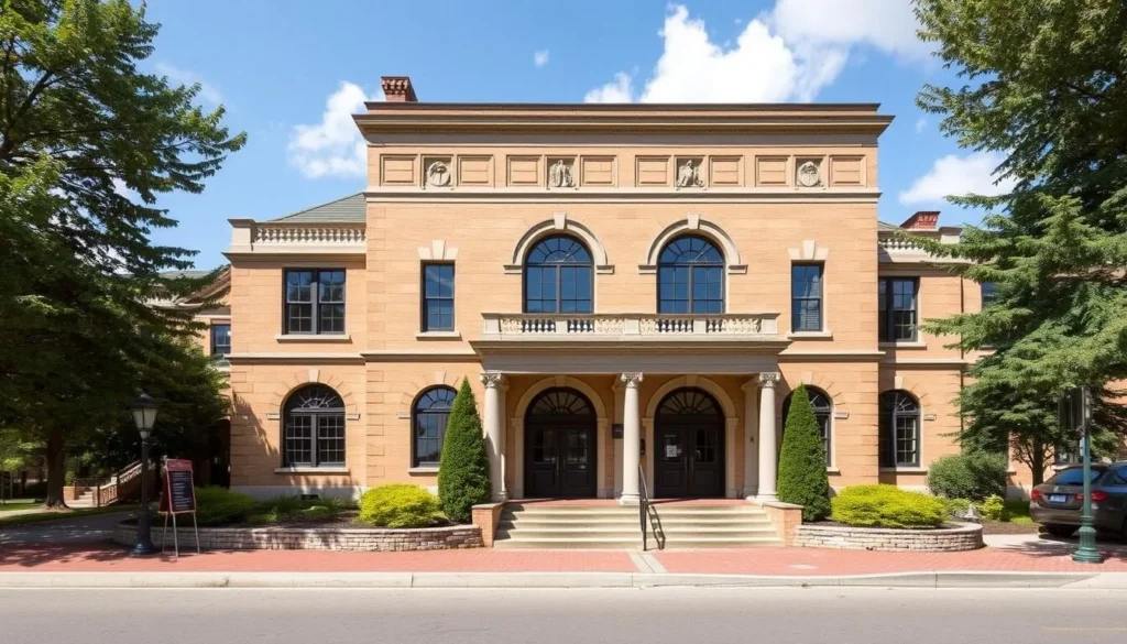 Generate an image of the Saratoga Springs History Museum's exterior, showcasing its historic architecture.