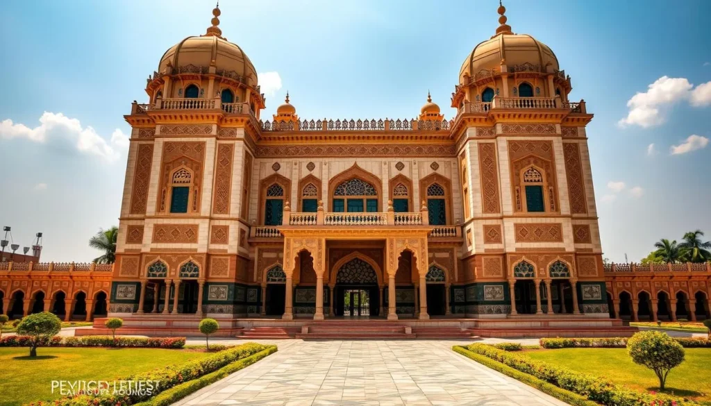 Generate an image of the Shehu of Borno Palace in Maiduguri, Nigeria, showcasing its impressive architecture.