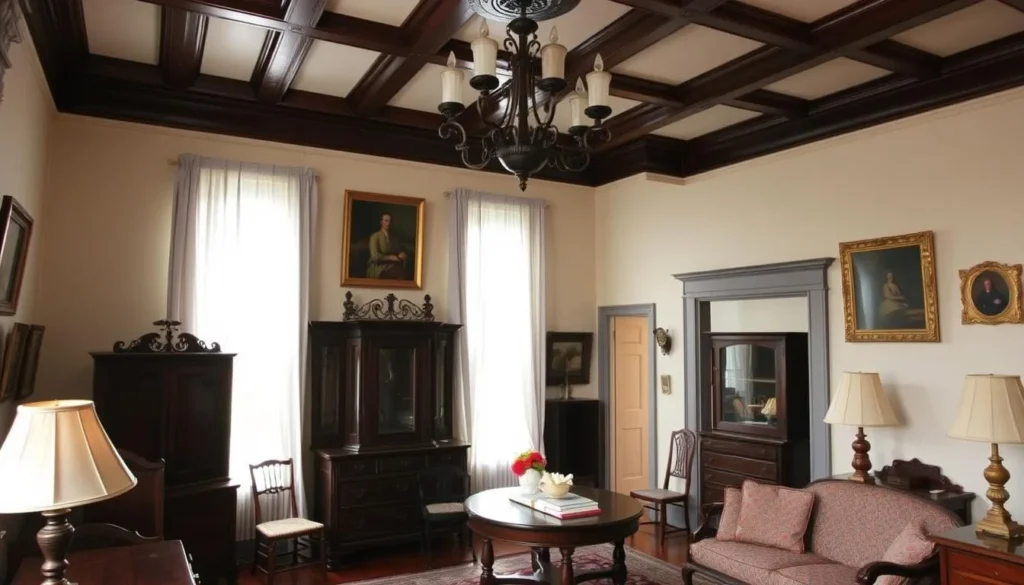 Generate an image of the Shriver House Museum's interior, showcasing its 19th-century furnishings.