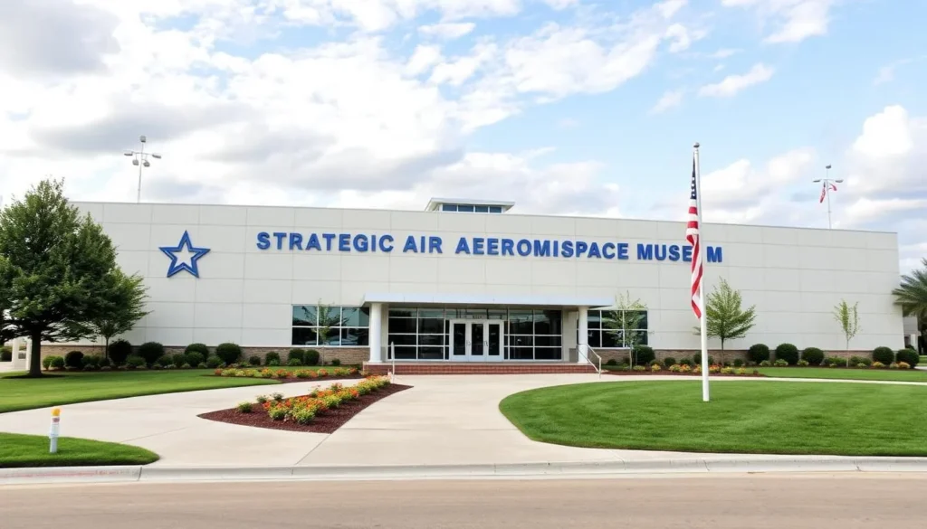 Generate an image of the Strategic Air Command & Aerospace Museum's exterior.