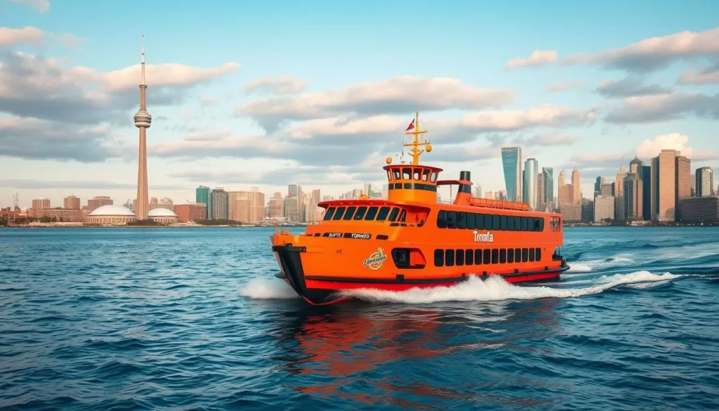 Generate an image of the Toronto Islands ferry