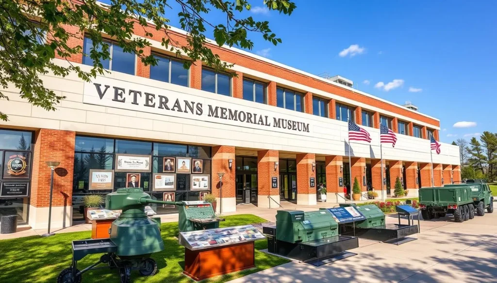 Generate an image of the Veterans Memorial Museum with its impressive collection of military artifacts.