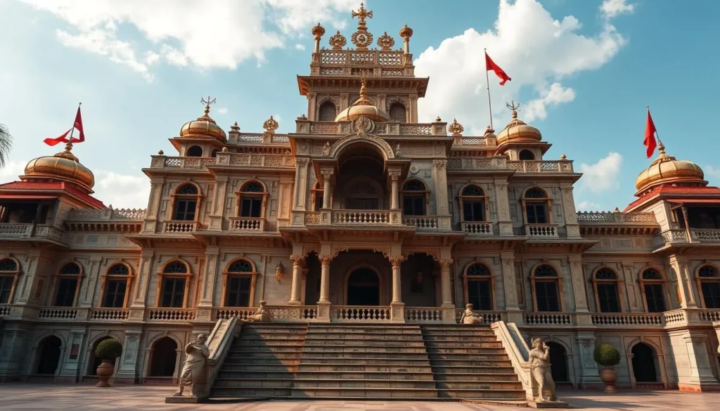 Generate an image of the Warri Kingdom Palace, showcasing its historic architecture and royal heritage.
