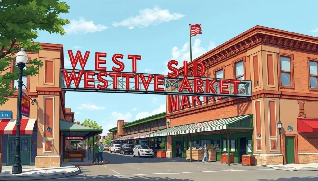 Generate an image of the West Side Market's historic entrance.