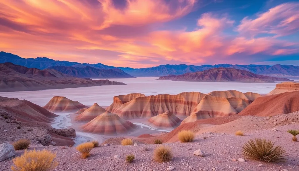 Generate an image of the expansive Death Valley National Park landscape