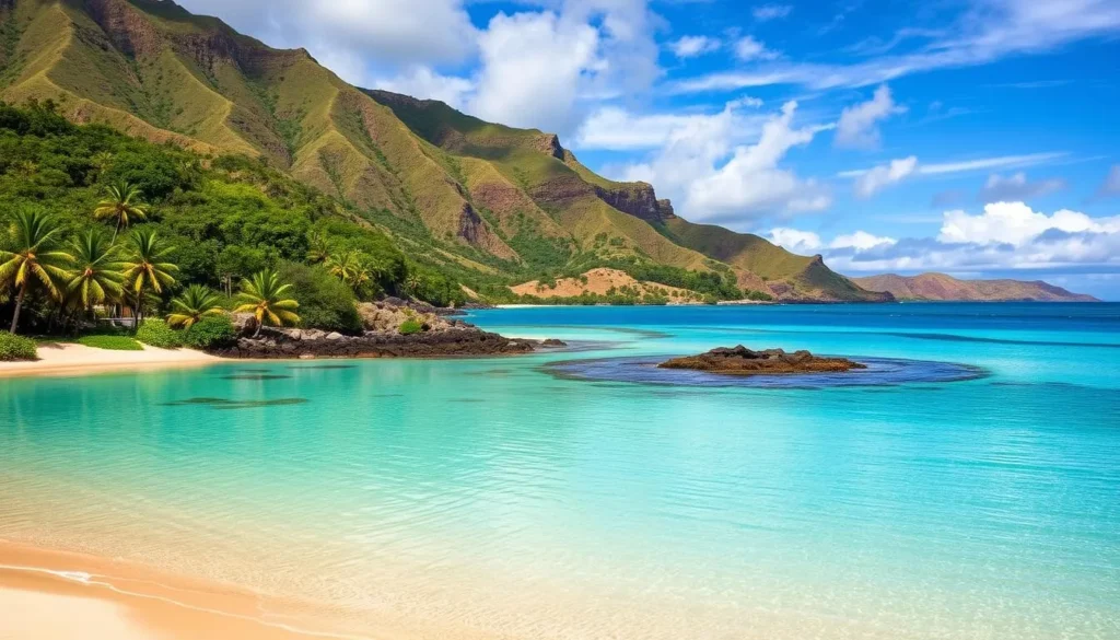 Generate an image of the four Ko Olina lagoons