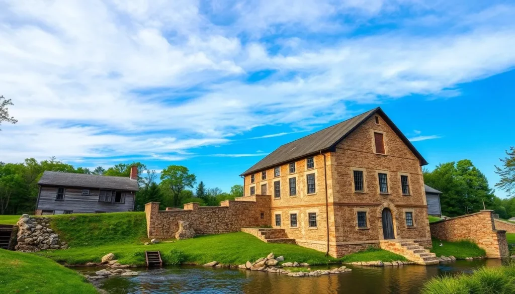 Generate an image of the historic Montauk Mill in Missouri.