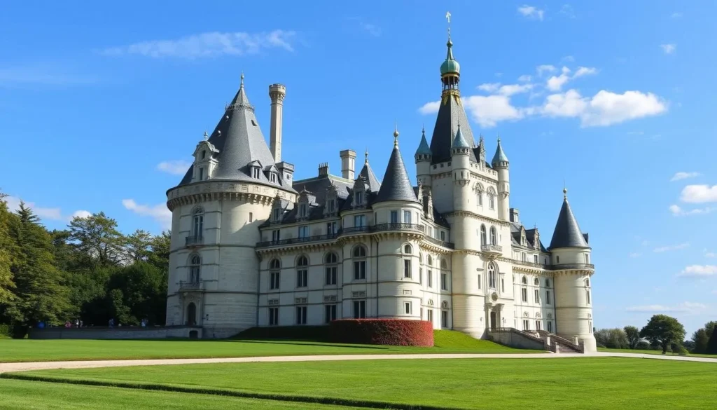 Generate an image of the majestic Château de Chambord, a prominent Loire Valley castle.