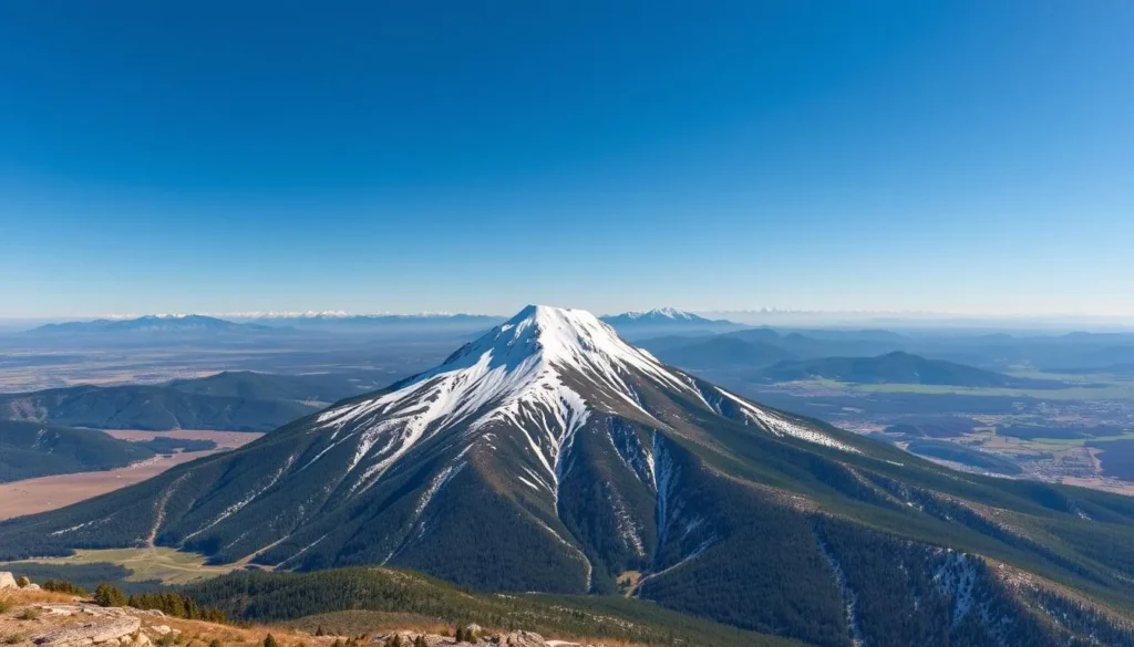 Generate an image of the white "M" on Baldy Mountain with panoramic views of the Gallatin Valley.