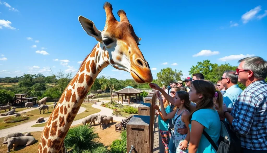 Giraffe feeding at Brevard Zoo in Brevard County, Florida Giraffe feeding at Brevard Zoo in Brevard County, Florida