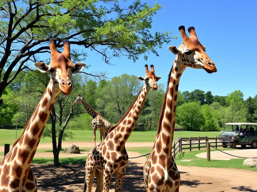 Giraffes at Adirondack Animal Land in Fulton County, New York Giraffes at Adirondack Animal Land in Fulton County, New York