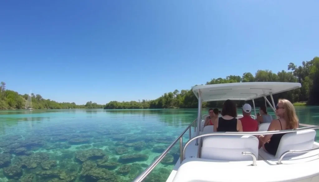 Glass bottom boats at Silver Springs State Park in Marion County Florida Glass bottom boats at Silver Springs State Park in Marion County Florida