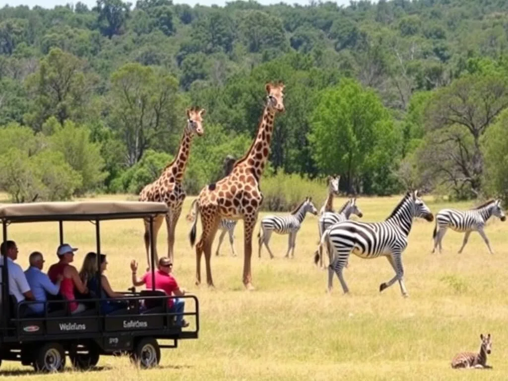Global Wildlife Center with giraffes and zebras Global Wildlife Center with giraffes and zebras