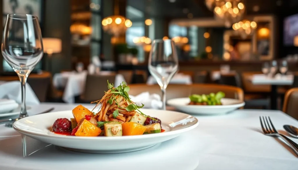 Gourmet dish at a trendy Jersey City restaurant Gourmet dish at a trendy Jersey City restaurant