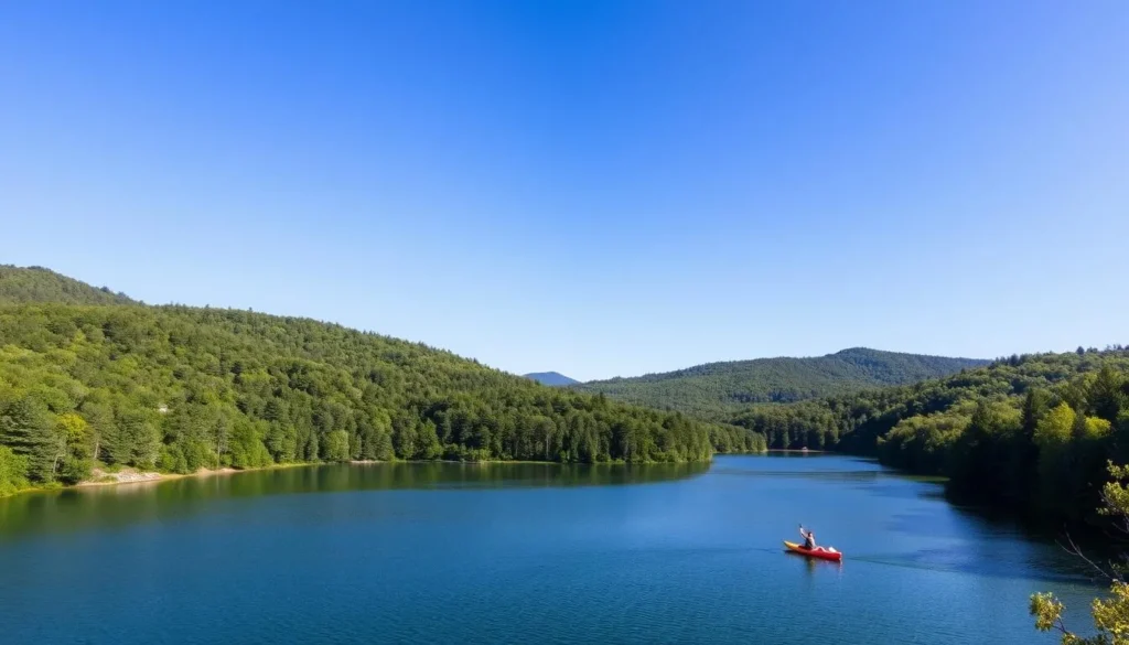 Grafton Lakes State Park in Rensselaer County, New York with lake view Grafton Lakes State Park in Rensselaer County, New York with lake view