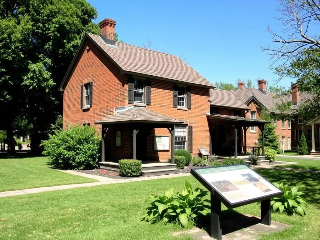 Harriet Tubman National Historical Park in Cayuga County, New York showing the historic home Harriet Tubman National Historical Park in Cayuga County, New York showing the historic home