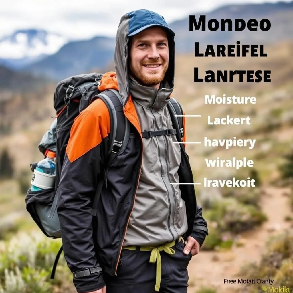 Hiker prepared with layers for Modoc County's variable weather Hiker prepared with layers for Modoc County's variable weather