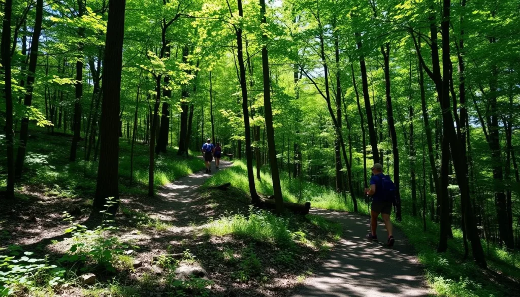 Hikers exploring trails in the Tug Hill Region of Lewis County, New York