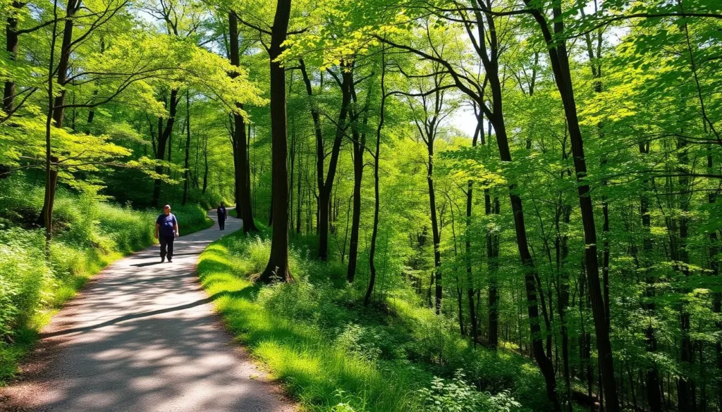 Hiking trail along the Genesee Valley Greenway in Livingston County Hiking trail along the Genesee Valley Greenway in Livingston County