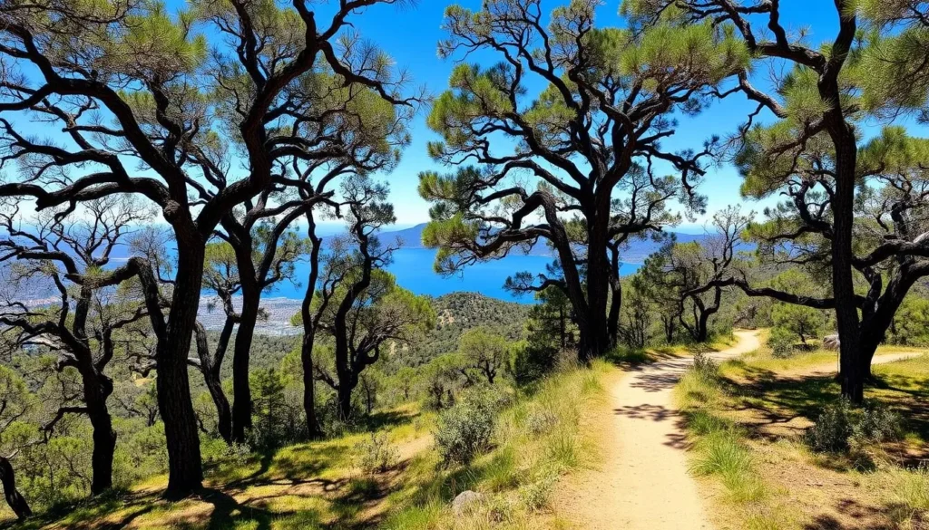 Hiking trail on Mount Konocti with views of Clear Lake Hiking trail on Mount Konocti with views of Clear Lake