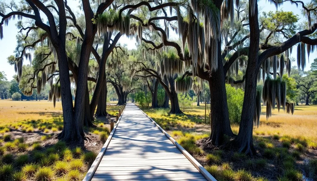Hiking trails at Timucuan Preserve in Duval County, Florida Hiking trails at Timucuan Preserve in Duval County, Florida