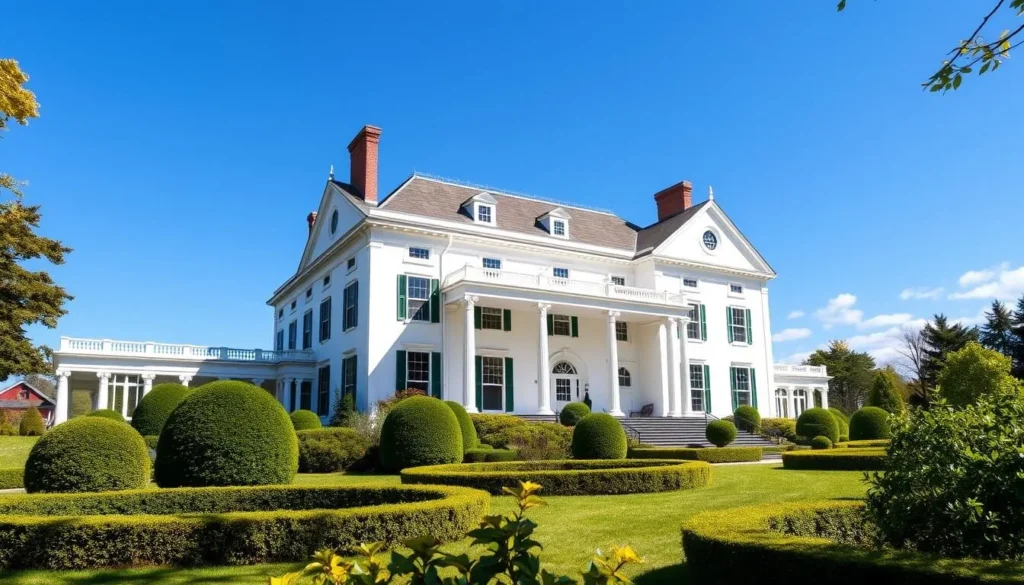 Hildene mansion with beautiful gardens in Manchester Vermont Hildene mansion with beautiful gardens in Manchester Vermont