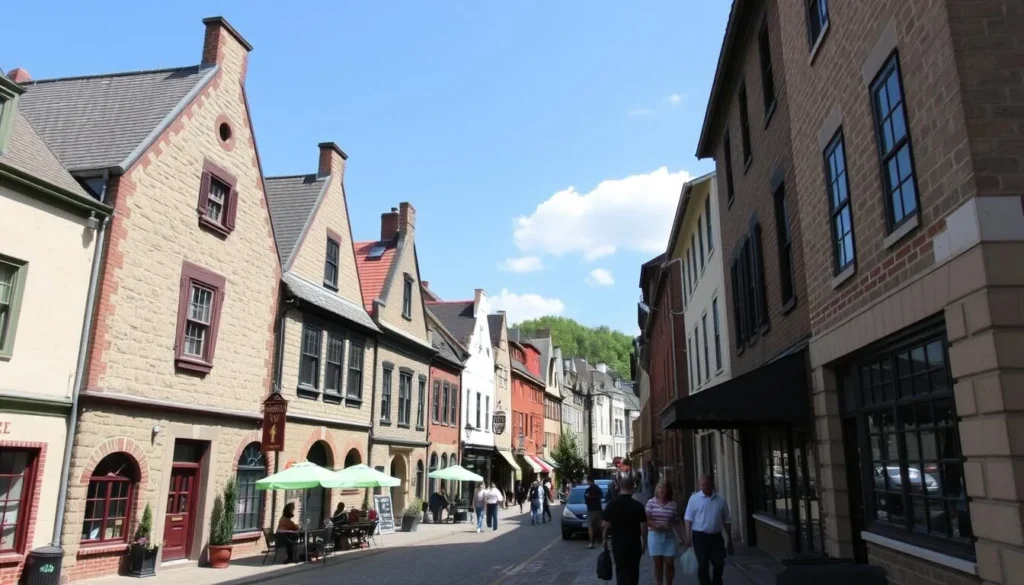 Historic Bethlehem Pennsylvania with Moravian architecture Historic Bethlehem Pennsylvania with Moravian architecture