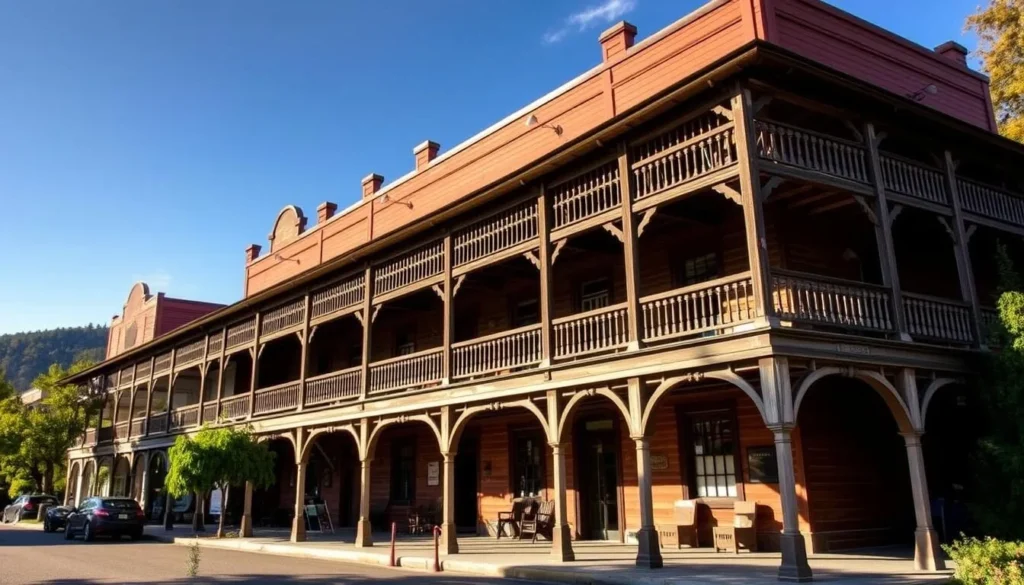 Historic Murphys Hotel in Calaveras County California with its classic Gold Rush era architecture Historic Murphys Hotel in Calaveras County California with its classic Gold Rush era architecture