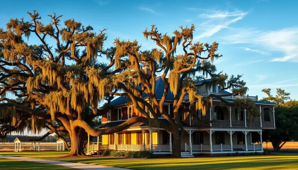 Historic Princess Place lodge in Flagler County Florida surrounded by oak trees Historic Princess Place lodge in Flagler County Florida surrounded by oak trees