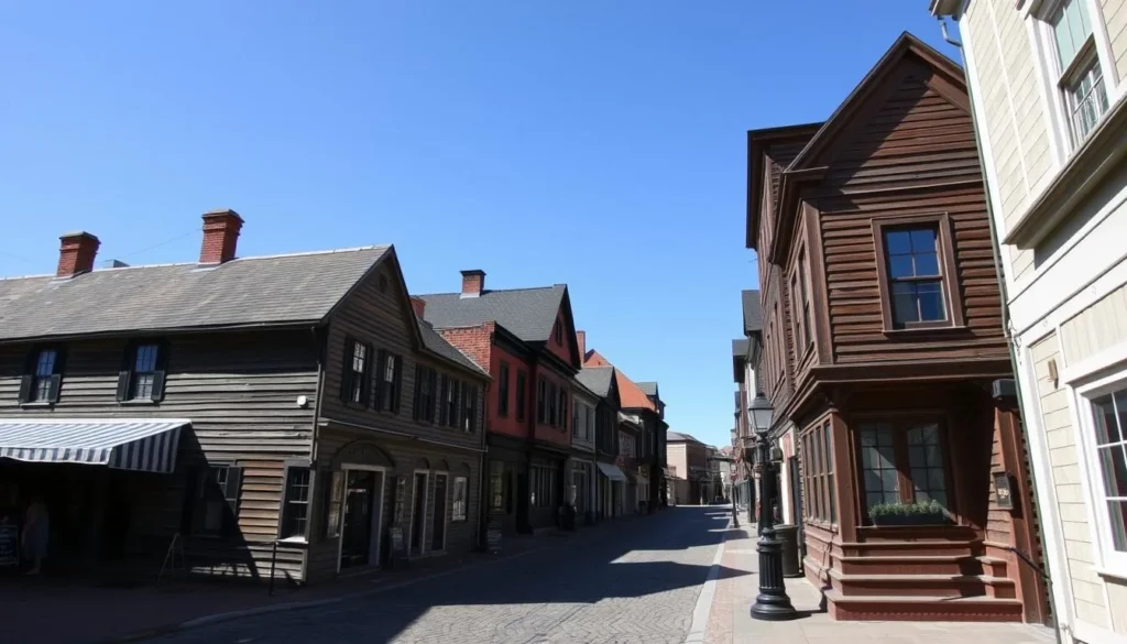 Historic Richmond Town village museum with colonial-era buildings in Richmond County, New York Historic Richmond Town village museum with colonial-era buildings in Richmond County, New York