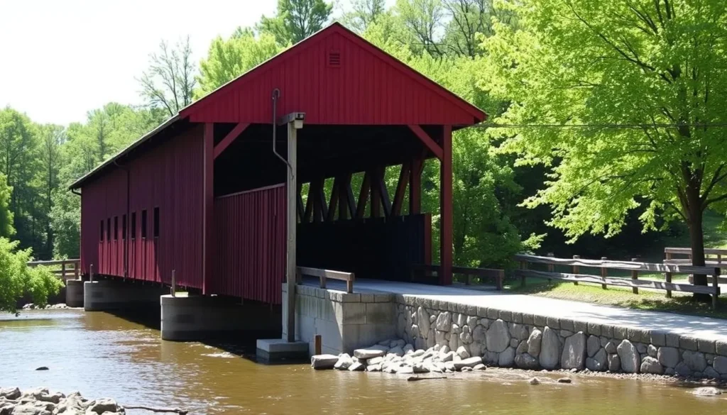 Historic Shushan Covered Bridge in Washington County New York Historic Shushan Covered Bridge in Washington County New York