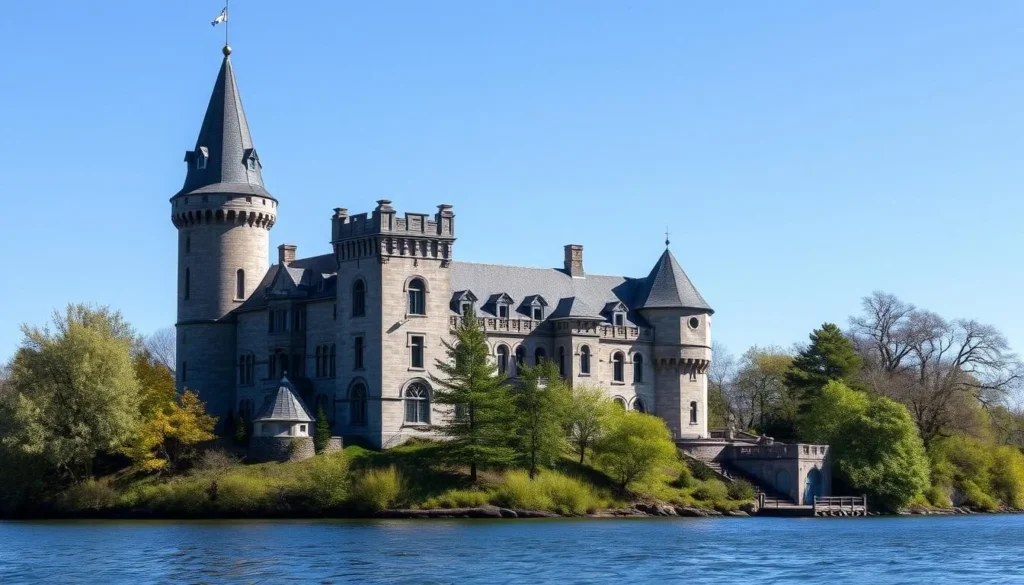 Historic Singer Castle on Dark Island in the St. Lawrence River Historic Singer Castle on Dark Island in the St. Lawrence River