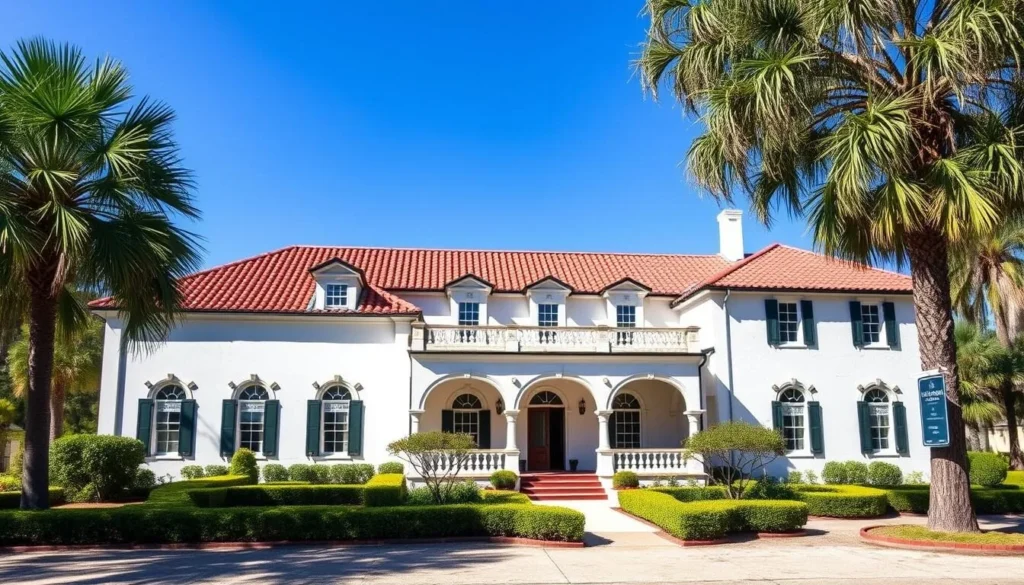Historic Waits Mansion in Bonifay, Holmes County, Florida with its Mediterranean Revival architecture Historic Waits Mansion in Bonifay, Holmes County, Florida with its Mediterranean Revival architecture