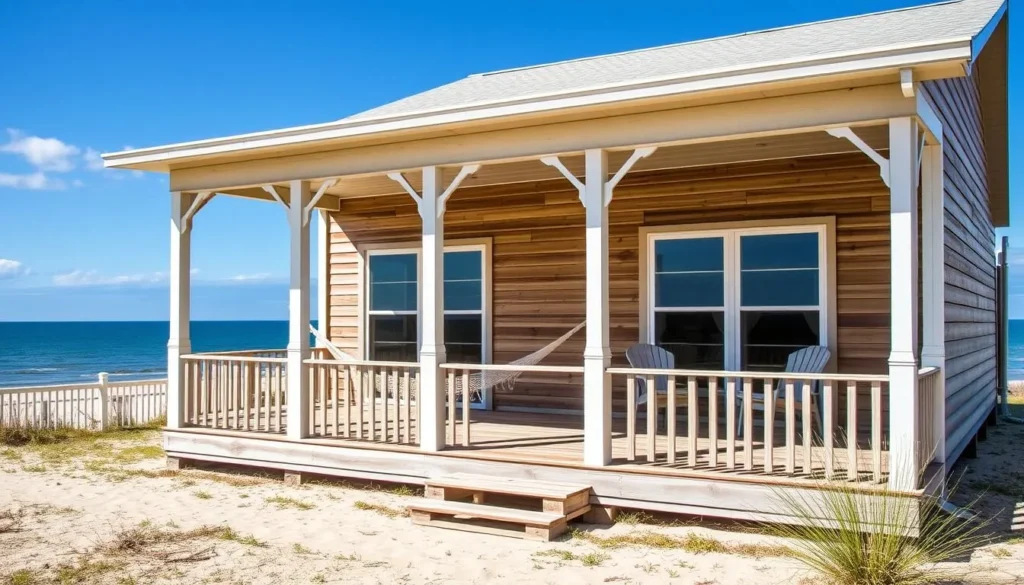Historic beach cottage on Pawleys Island with classic architecture and ocean views